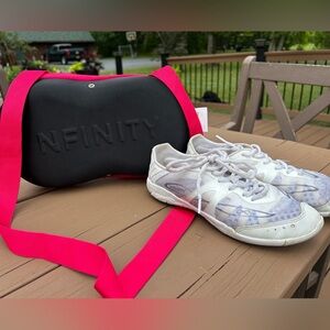 NFINITY Vengeance cheer sneakers and case